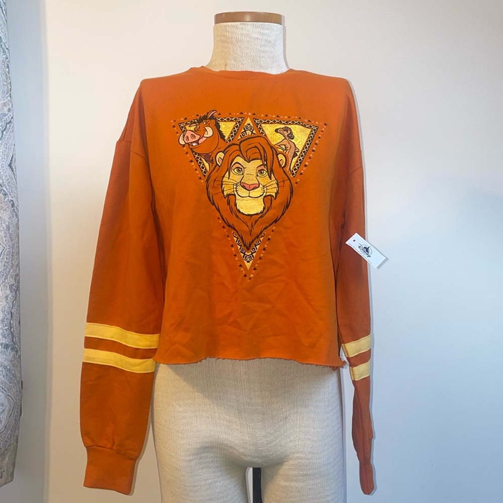 NWT Lion king long sleeved orange shirt women’s small